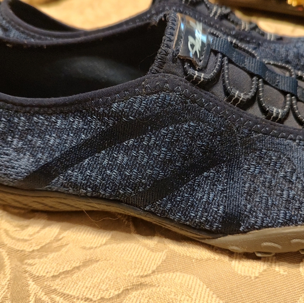 👣 Super Comfy Navy Blue Skechers Toggle Pull On Sneakers Tennis Shoes - 7.5M - Picture 5 of 9